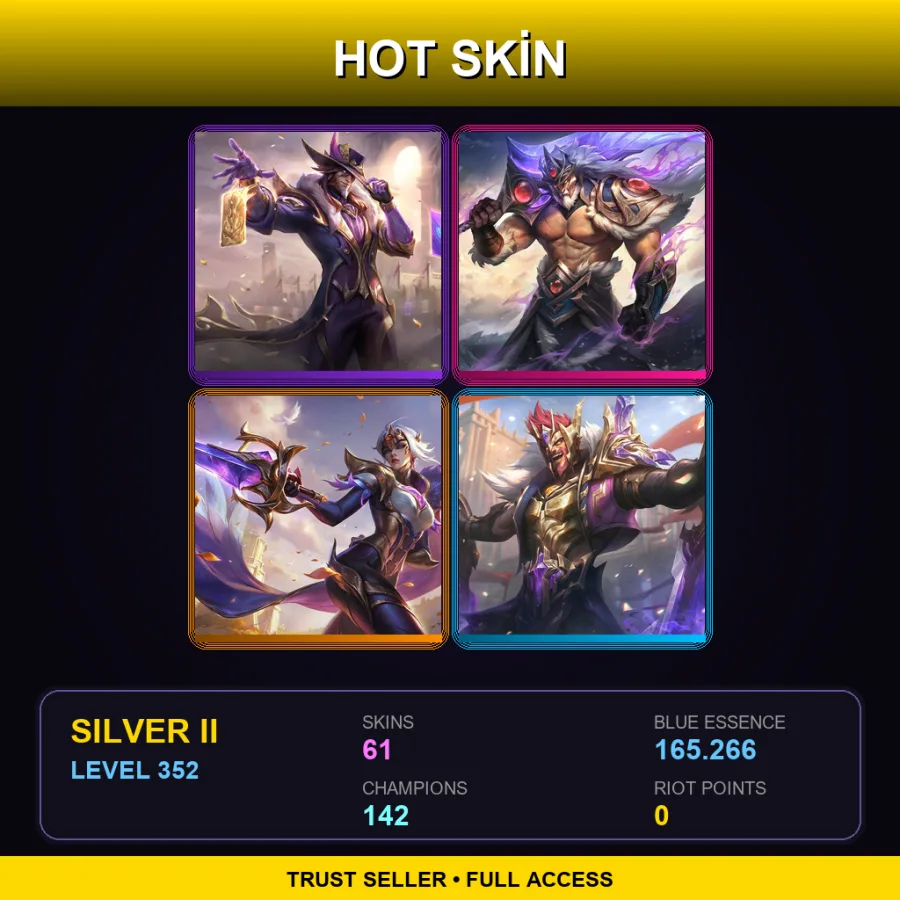 BR | Lv352 | Silver II | 61 Skin | 142 Champ
