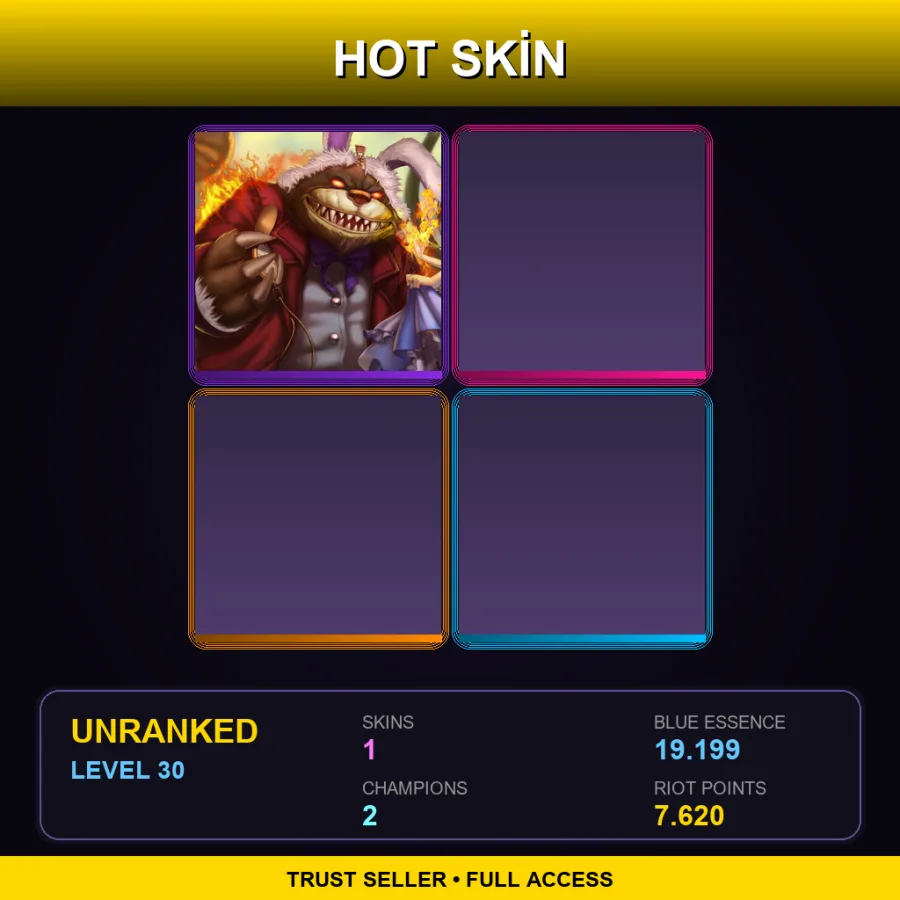 EUNE | Lv30 | Unranked | 1 Skin | 2 Champ — LoL account