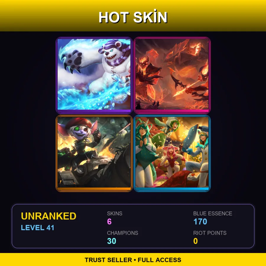 EUNE | Lv41 | Unranked | 6 Skin | 30 Champ — Garen Skin 43
