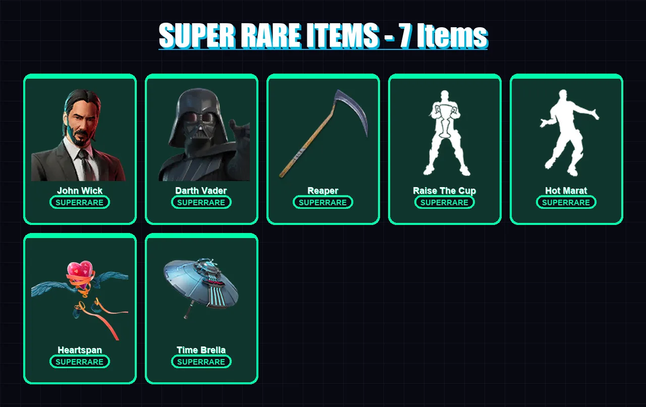 [PC/XBOX/PSN] | John Wick | Darth Vader | Zeus | Mandalorian | The Imagined | 352 skin | 387 pickaxe | 333 emote | 262 glider | Lv4184