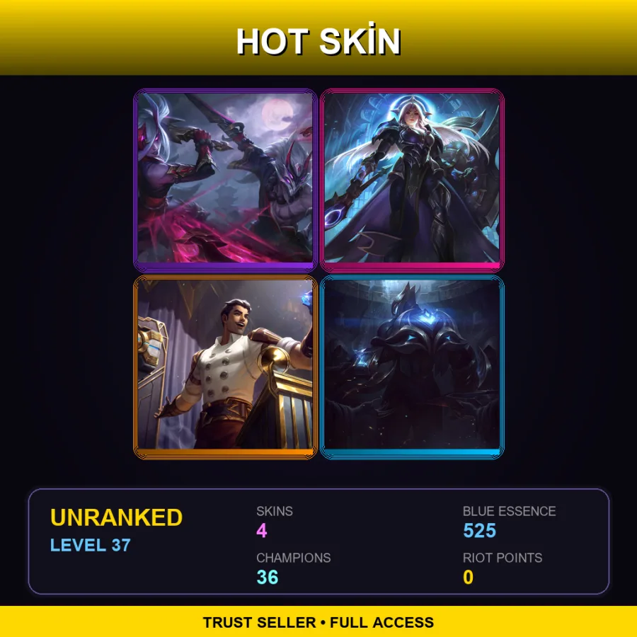 EUW | Lv37 | Unranked | 4 Skin | 36 Champ — Arcane Inventor Jayce