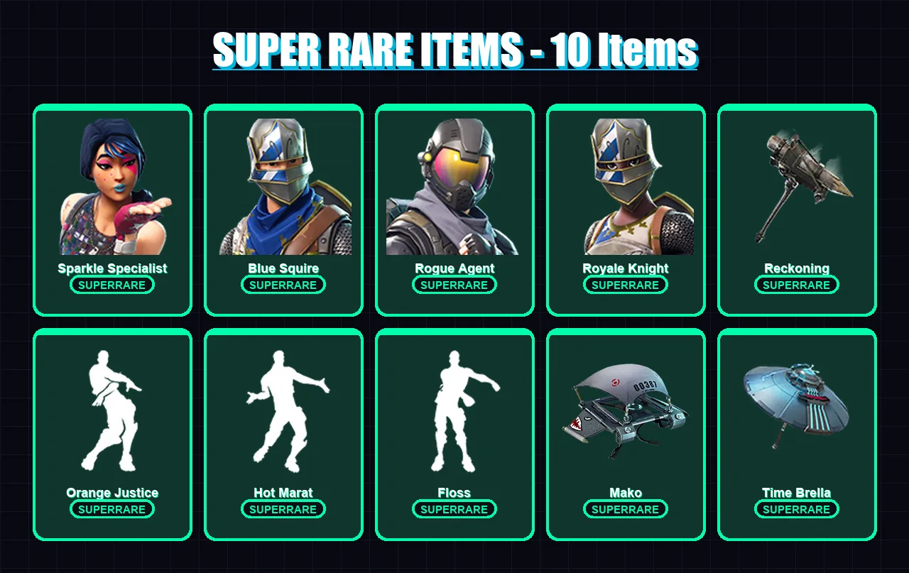 [PC/XBOX/PSN] | Sparkle Specialist | Blue Squire | Rogue Agent | Royale Knight | Zenith | 59 skin | 64 pickaxe | 66 emote | 72 glider | Lv1070