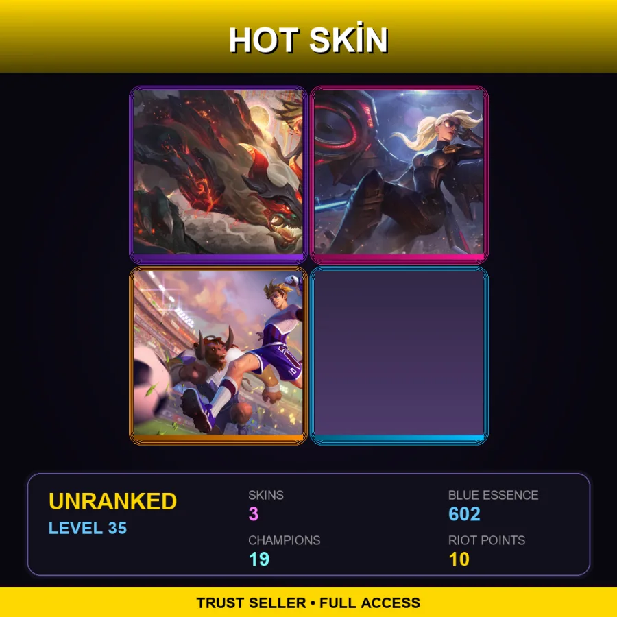 LAN | Shan Hai Scrolls Cho'Gath | Riot Kayle | Striker Ezreal | 3 Skin | 19 Champ | Lv35