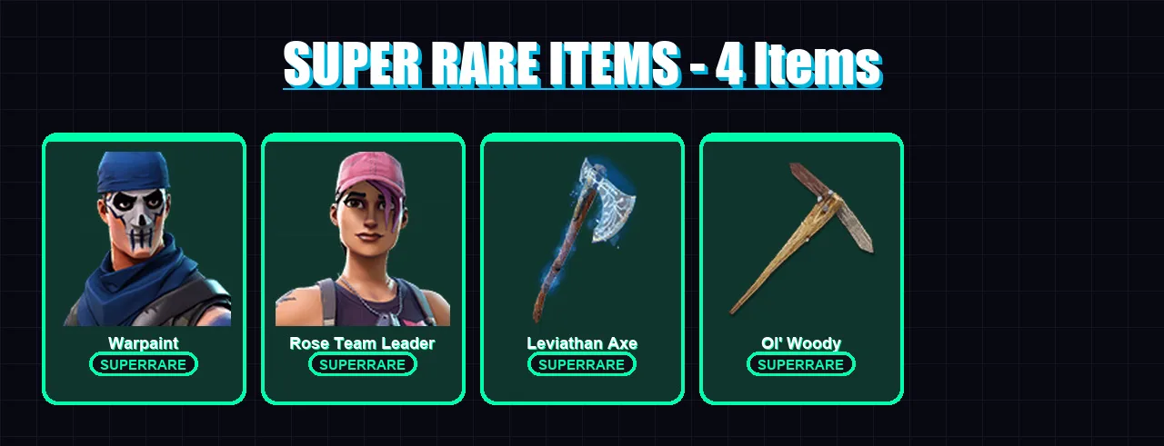 [PC/XBOX/PSN] | Warpaint | Rose Team Leader | Menace | Mandalorian | Sorana | 56 skin | 59 pickaxe | 50 emote | 52 glider | Lv655