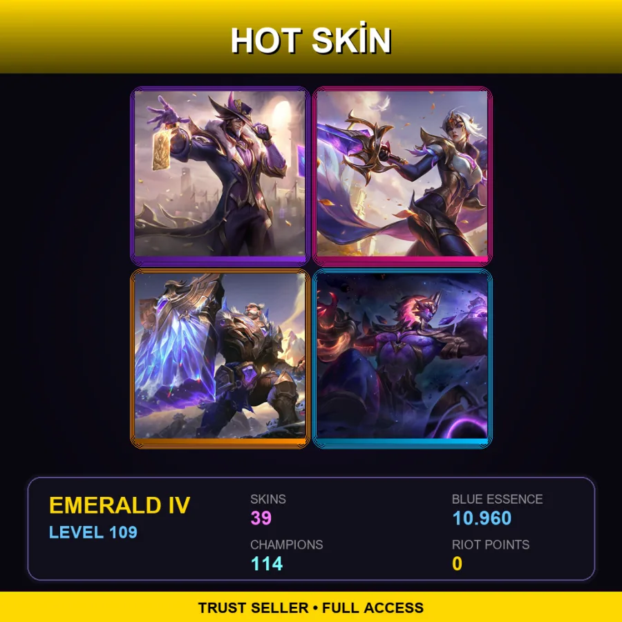 BR | Lv109 | Emerald IV | 39 Skin | 114 Champ