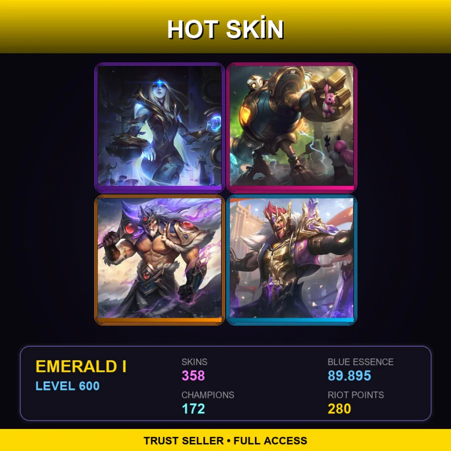 LAS | Lv600 | Emerald I | 358 Skin | 172 Champ