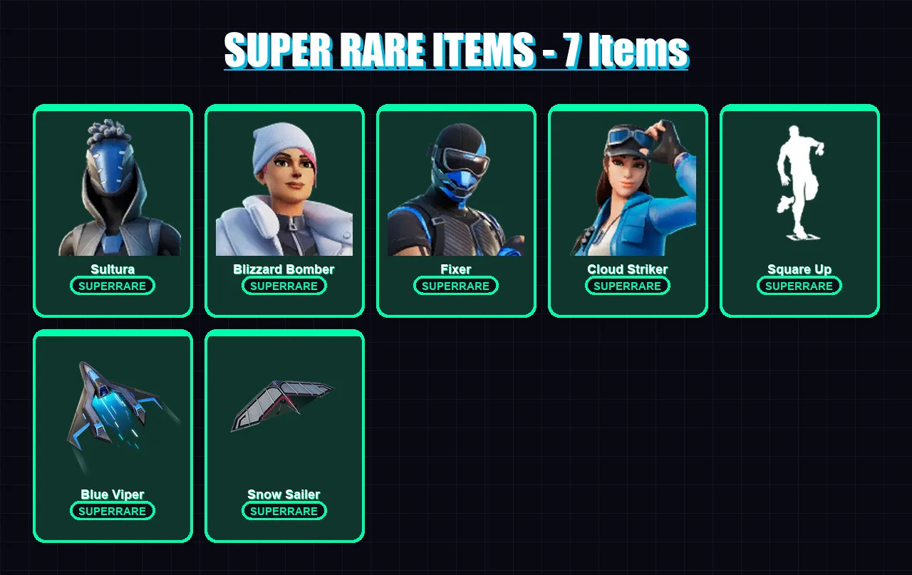 [PS4/PS5/XBOX/PC] | Sultura | Blizzard Bomber | Fixer | Cloud Striker | Polar Peely | 10 skin | 28 pickaxe | 30 emote | 21 glider | Lv298 — Fortnite account