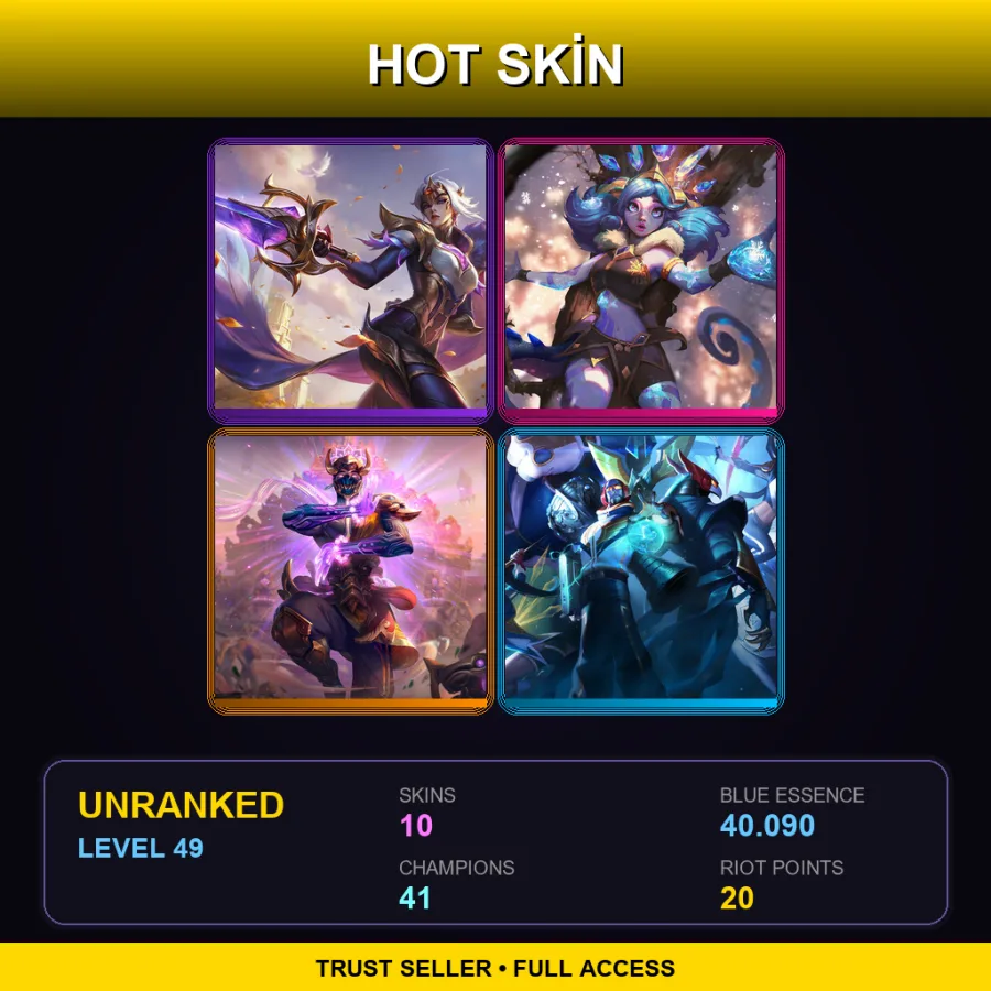 NA | Lv49 | Unranked | 10 Skin | 41 Champ — LoL account