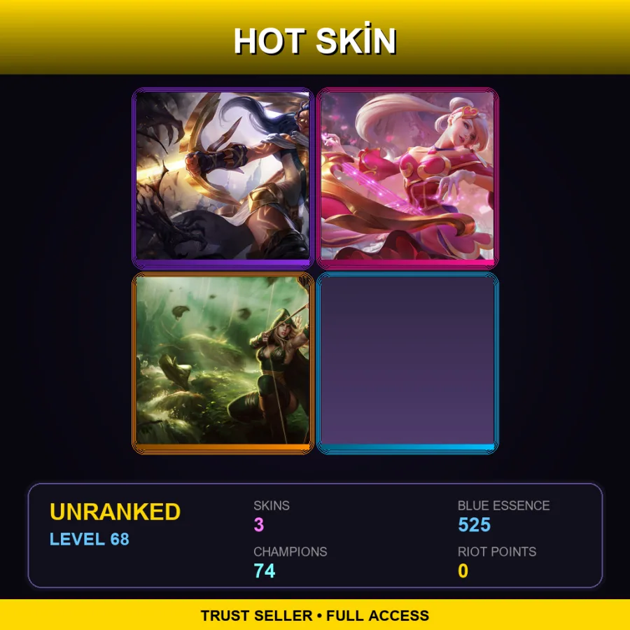 LAS | Lv68 | Unranked | 3 Skin | 74 Champ — Arclight Vayne