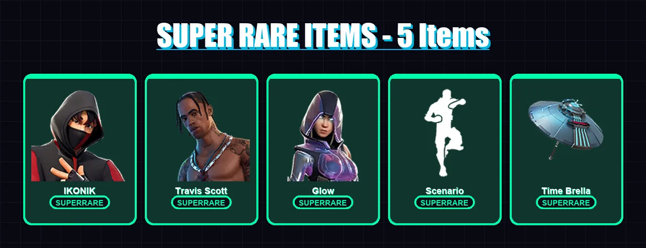 [PS4/PS5/XBOX/PC] | IKONIK | Travis Scott | Glow | Sorana | The Scientist | 46 skin | 60 pickaxe | 56 emote | 61 glider | Lv1287