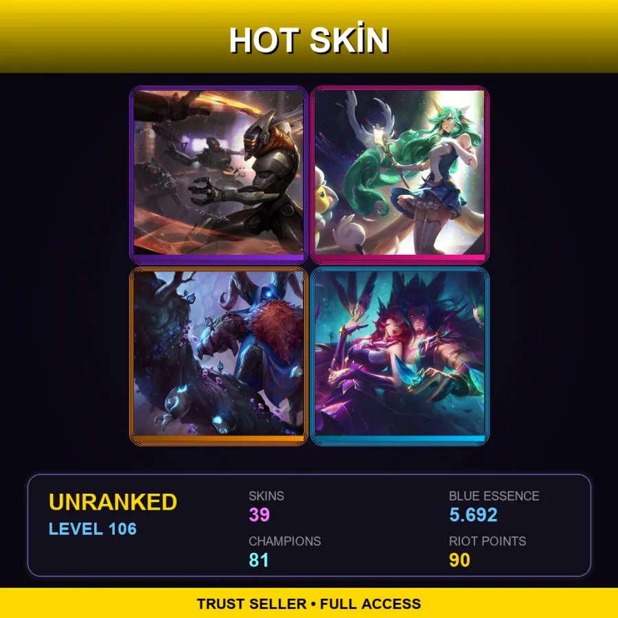 LAN | Lv106 | Unranked | 39 Skin | 81 Champ