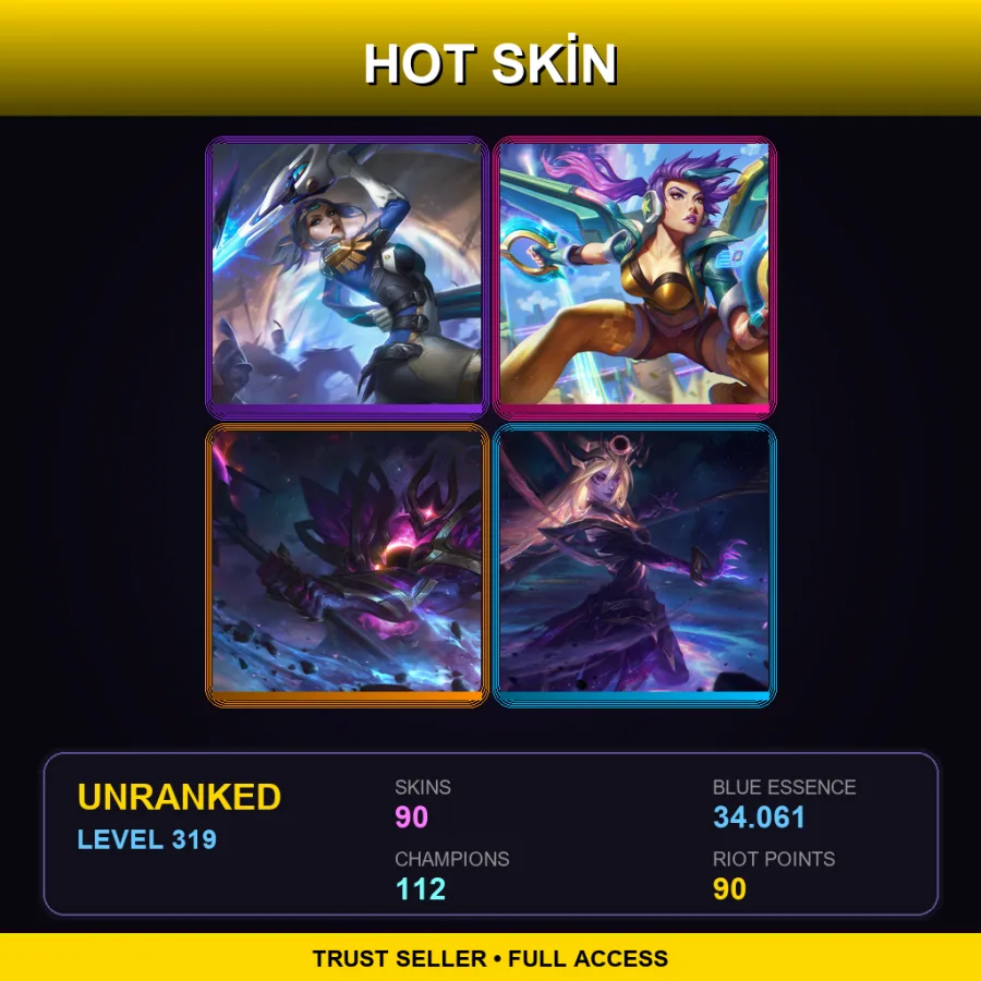 LAN | Lv319 | Unranked | 90 Skin | 112 Champ