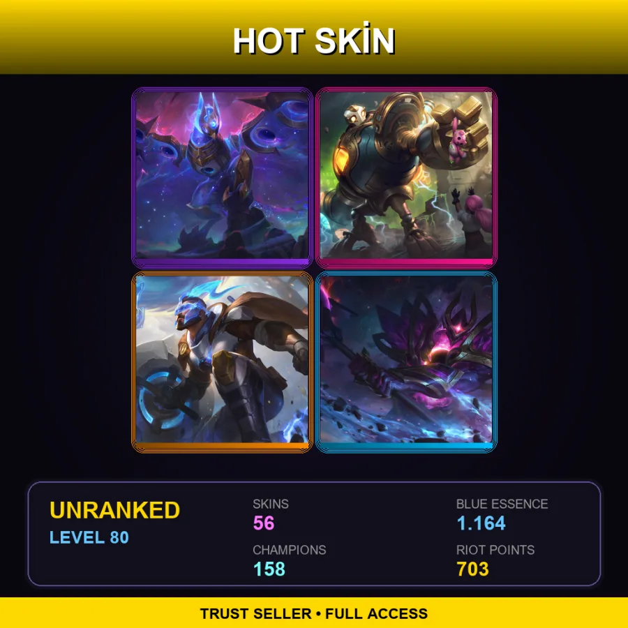 SG | Lv80 | Unranked | 56 Skin | 158 Champ — Lollipoppy