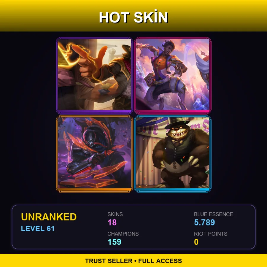 VN | Lv61 | Unranked | 18 Skin | 159 Champ — Blacksmith Poppy