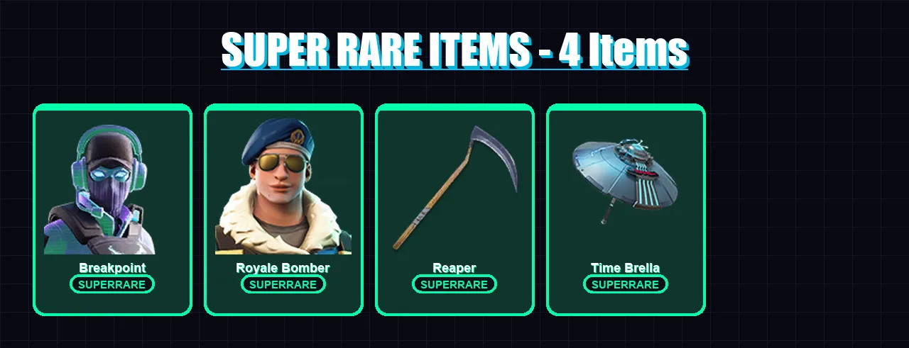 [PC/XBOX] | Breakpoint | Royale Bomber | Fusion | Omegarok | Singularity | 48 skin | 75 pickaxe | 89 emote | 80 glider | Lv1825