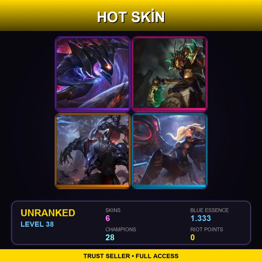 LAN | Lv38 | Unranked | 6 Skin | 28 Champ