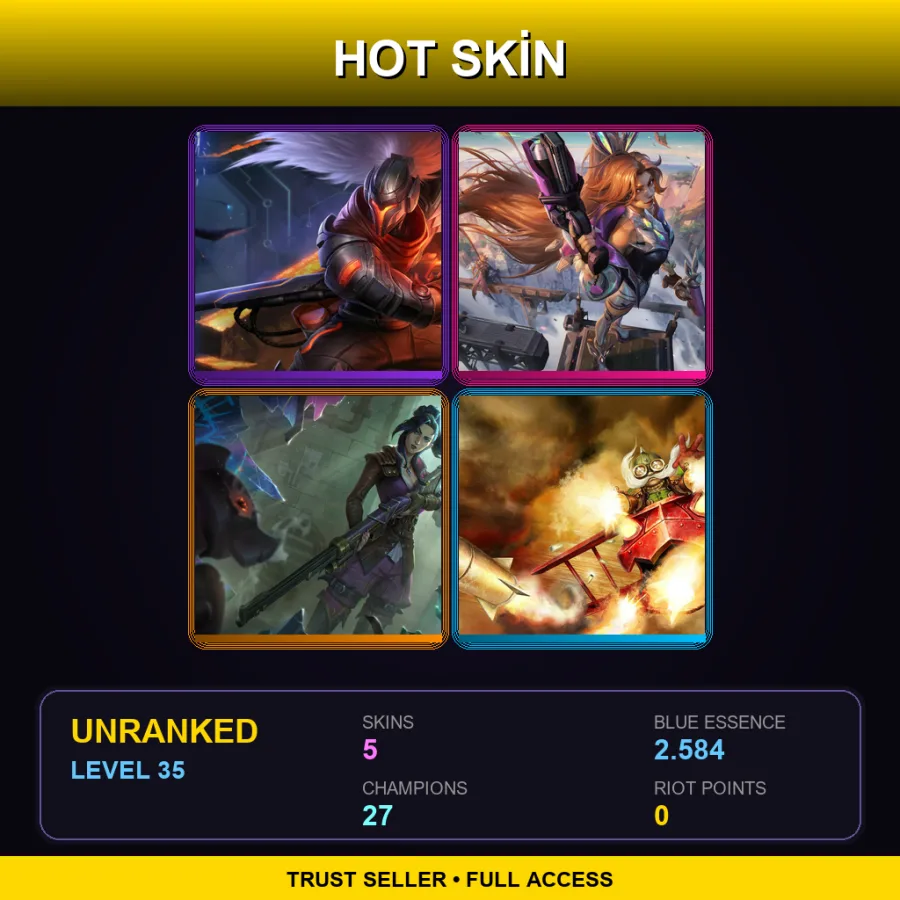 EUNE | Lv35 | Unranked | 5 Skin | 27 Champ