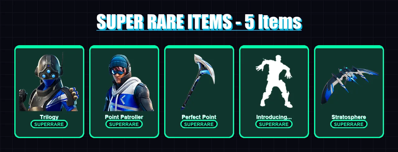 [PC/XBOX/PSN] | Trilogy | Point Patroller | Gear Specialist Maya | Deadpool | Fade | 32 skin | 39 pickaxe | 27 emote | 33 glider | Lv508