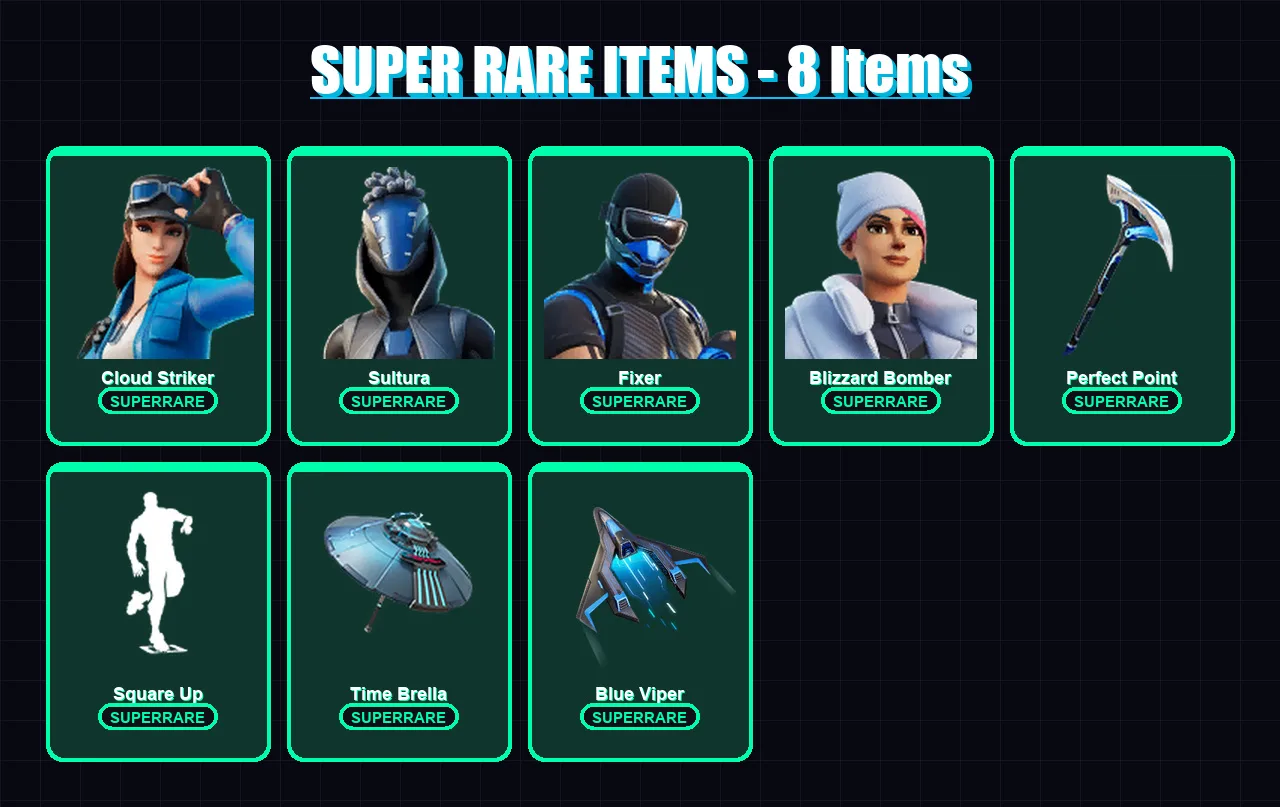 [PS4/PS5/XBOX/PC] | Cloud Striker | Sultura | Fixer | Blizzard Bomber | Menace | 132 skin | 183 pickaxe | 171 emote | 152 glider | Lv2947 — Fortnite account