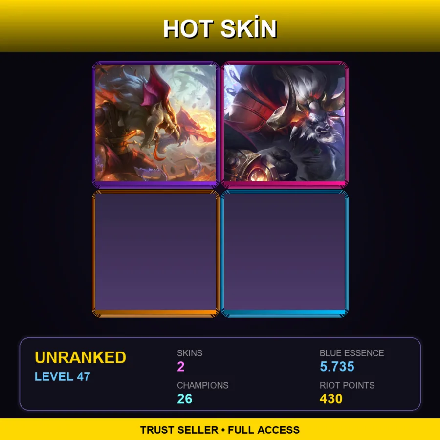 EUNE | Lv47 | Unranked | 2 Skin | 26 Champ