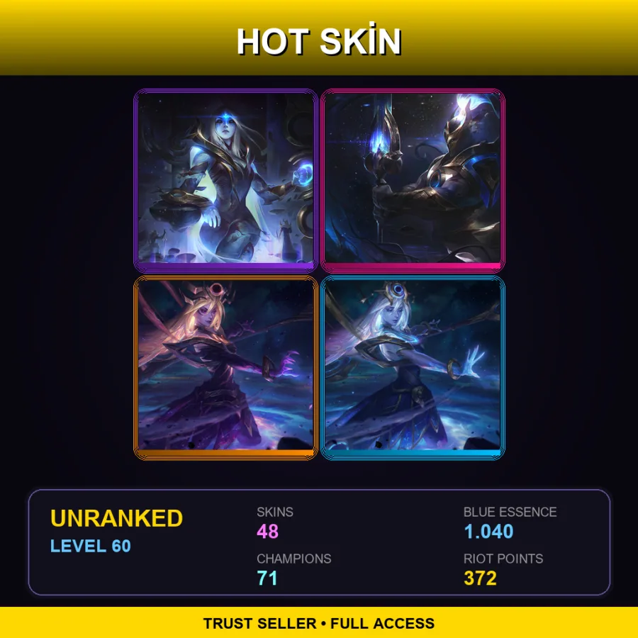 EUW | Lv60 | Unranked | 48 Skin | 71 Champ