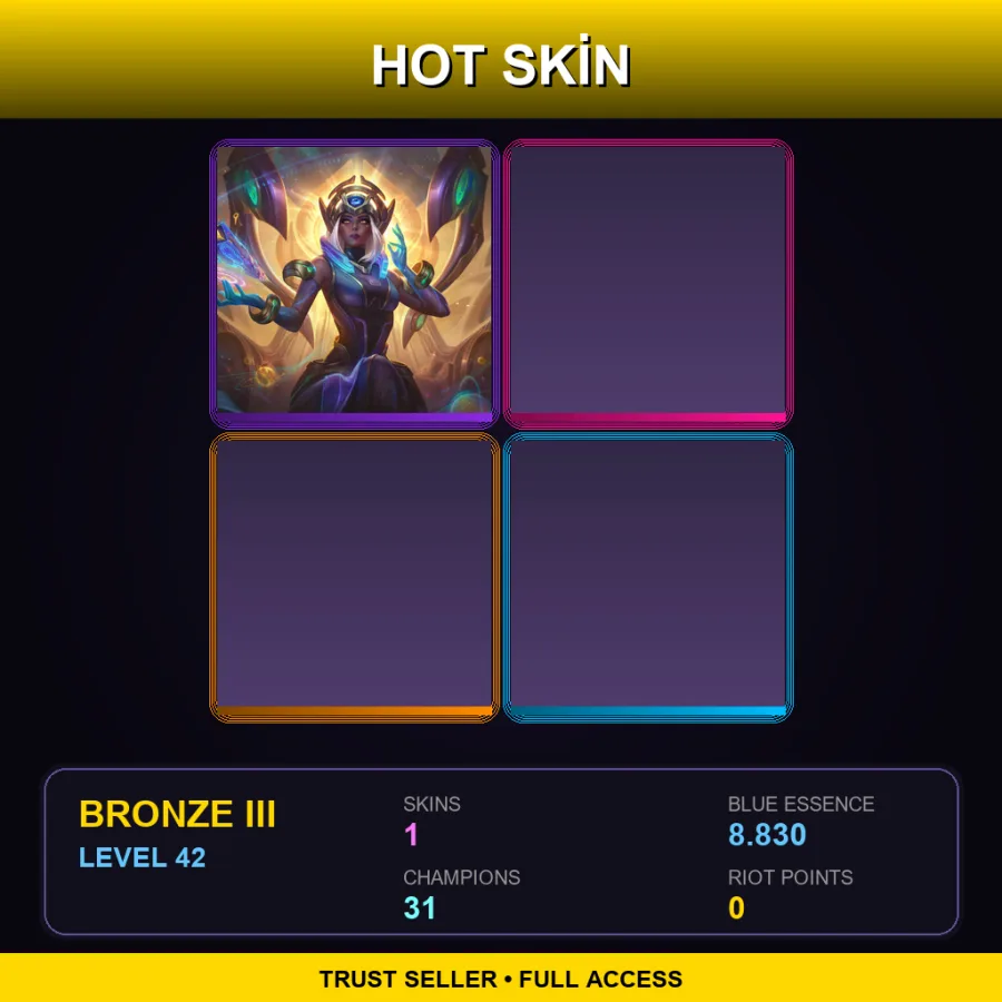 EUNE | Lv42 | Bronze III | 1 Skin | 31 Champ