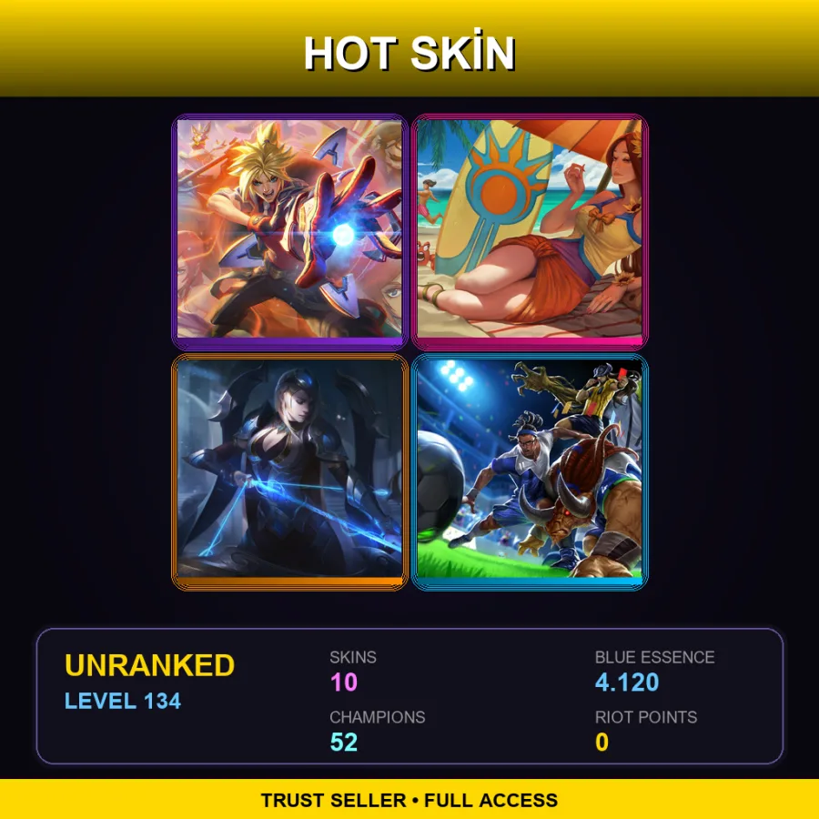 VN | Lv134 | Unranked | 10 Skin | 52 Champ — Little Knight Amumu