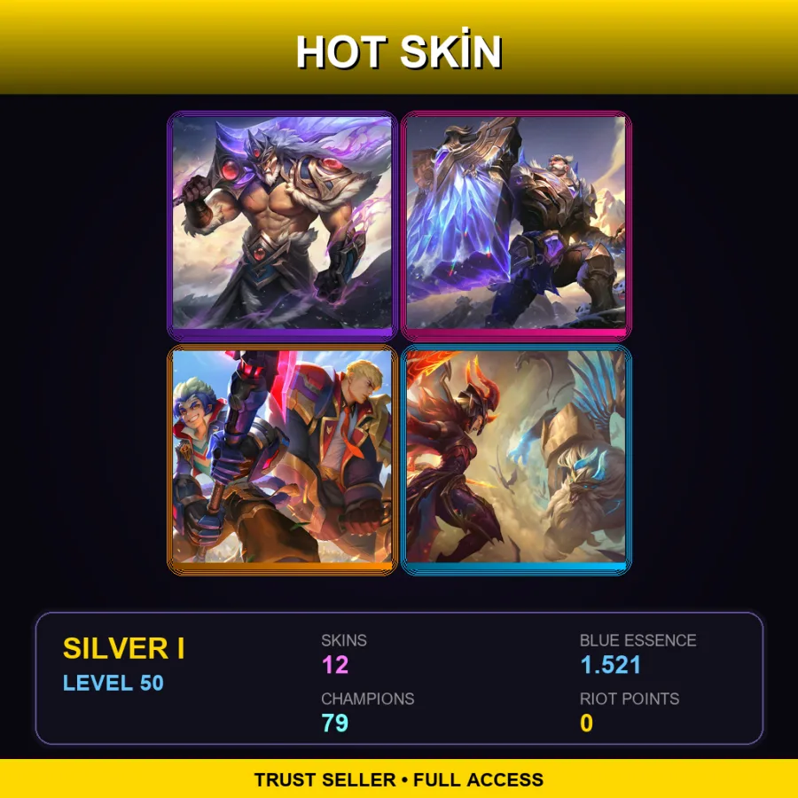 EUNE | Lv50 | Silver I | 12 Skin | 79 Champ