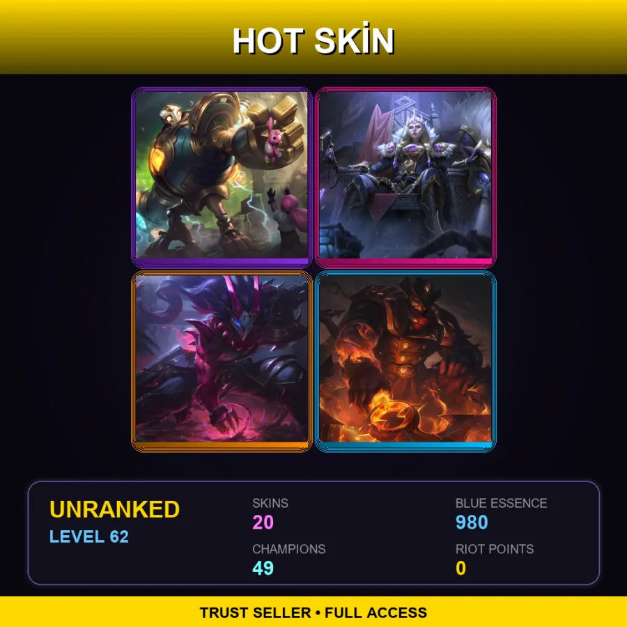 EUNE | Lv62 | Unranked | 20 Skin | 49 Champ — Time Machine Zilean