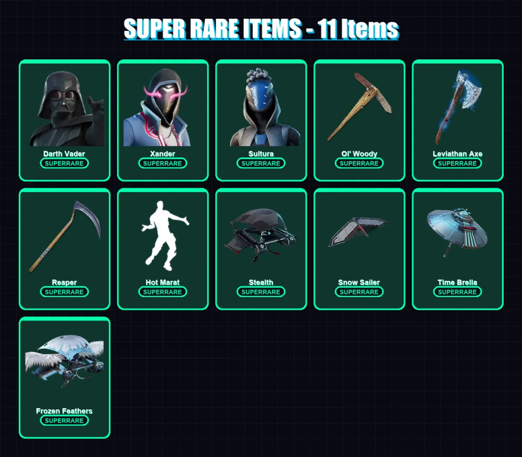 [PC/XBOX/PSN] | Darth Vader | Xander | Sultura | Menace | Predator | 160 skin | 187 pickaxe | 149 emote | 141 glider | Lv2348 — Fortnite account