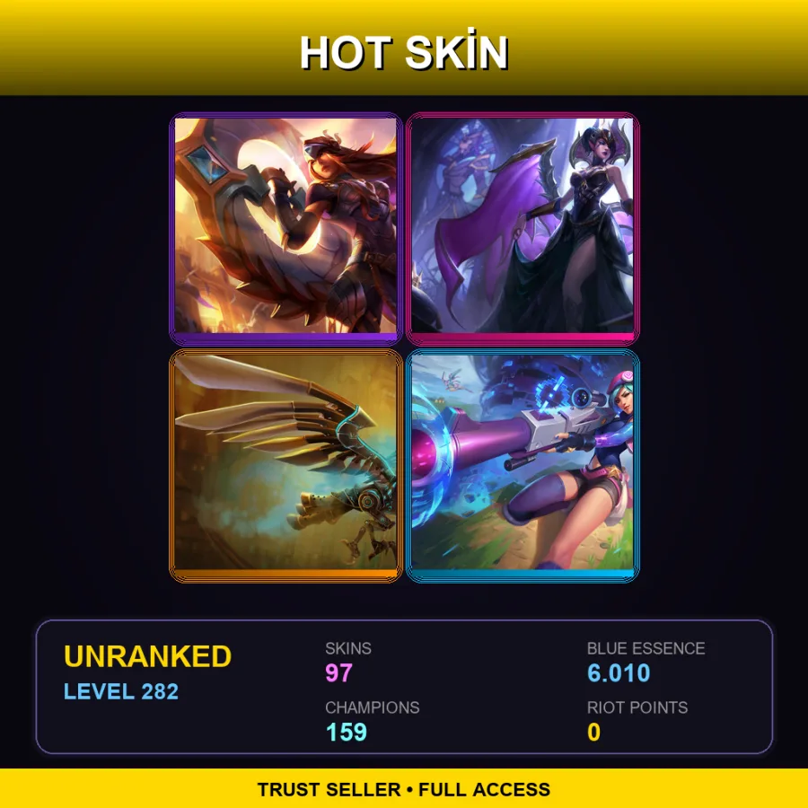 VN | Lv282 | Unranked | 97 Skin | 159 Champ — Grey Warwick