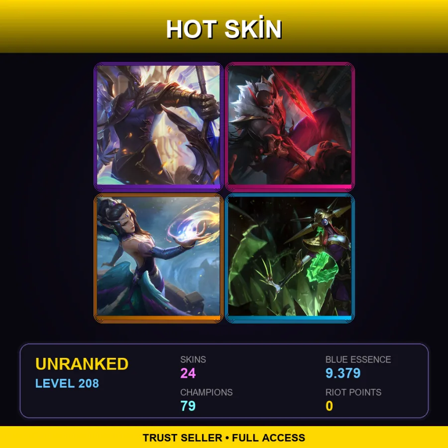 LAN | Lv208 | Unranked | 24 Skin | 79 Champ