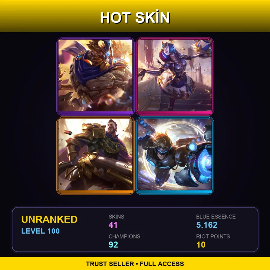 BR | Lv100 | Unranked | 41 Skin | 92 Champ