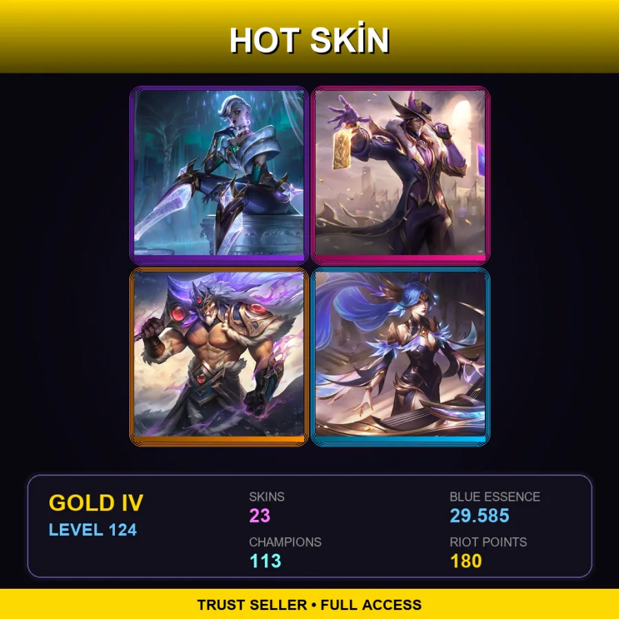BR | Lv124 | Gold IV | 23 Skin | 113 Champ