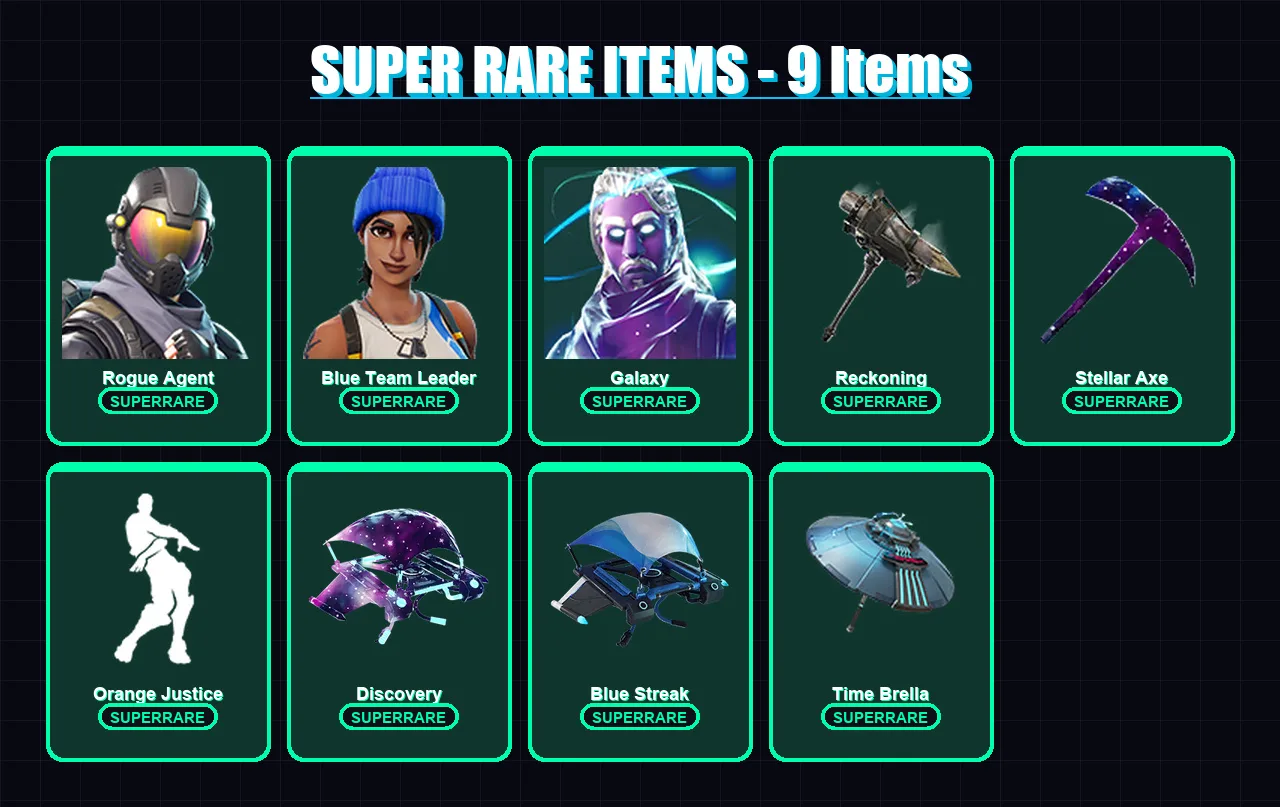 [PS4/PS5/XBOX/PC] | Rogue Agent | Blue Team Leader | Galaxy | Omega | Drift | 30 skin | 41 pickaxe | 41 emote | 45 glider | Lv637