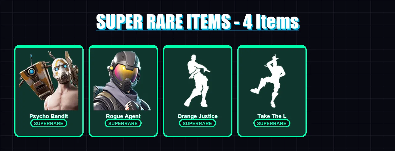 [PC/XBOX/PSN] | Psycho Bandit | Rogue Agent | Sky Stalker | Valor | Lynx | 41 skin | 46 pickaxe | 40 emote | 48 glider | Lv725 — Fortnite account