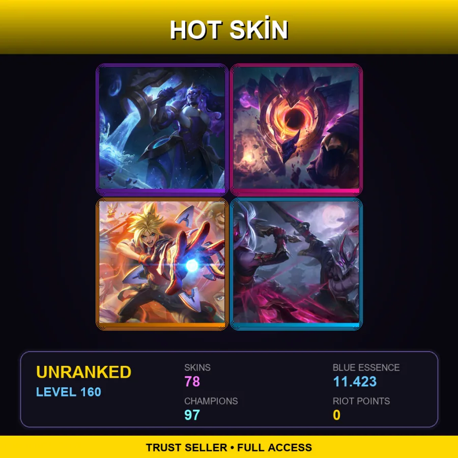 EUNE | Lv160 | Unranked | 78 Skin | 97 Champ — Star Guardian Neeko