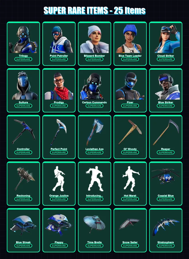 [PS4/PS5/XBOX/PC] | Trilogy | Point Patroller | Blizzard Bomber | 184 skin | Lv2383