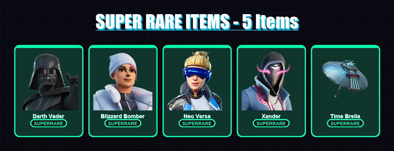 [PS4/PS5/XBOX/PC] | Darth Vader | Blizzard Bomber | Neo Versa | Xander | Ronin | 123 skin | 147 pickaxe | 110 emote | 126 glider | Lv1624