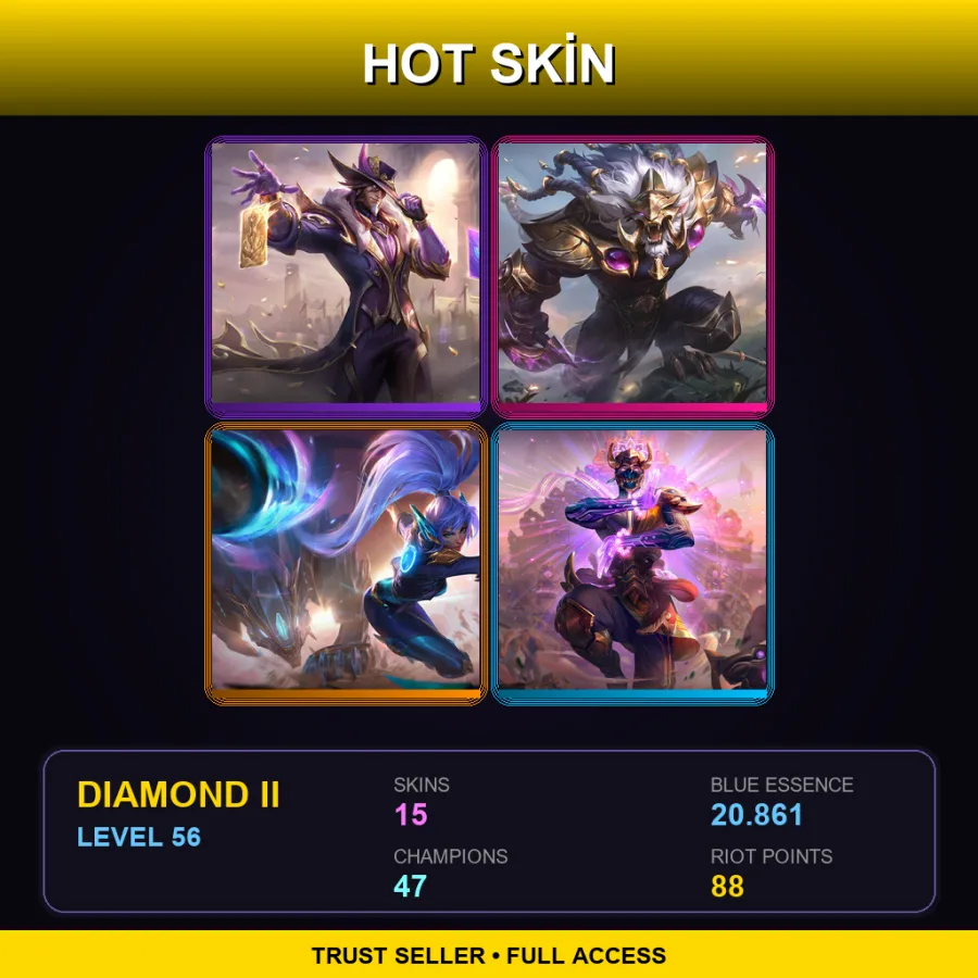 BR | Victorious Twisted Fate | Victorious Rengar | Super Galaxy Nidalee | Three Honors Malzahar | 15 Skin | 47 Champ | Diamond II | Lv56