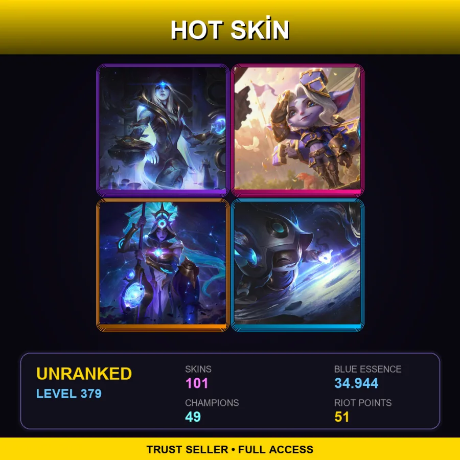 EUW | Lv379 | Unranked | 101 Skin | 49 Champ — Star Guardian Lulu