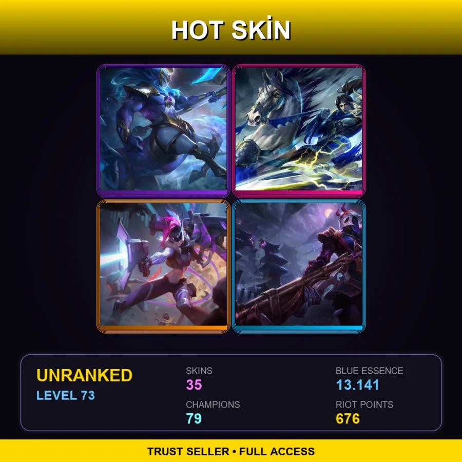 EUW | Lv73 | Unranked | 35 Skin | 79 Champ — Unranked / Smurf League of Legends