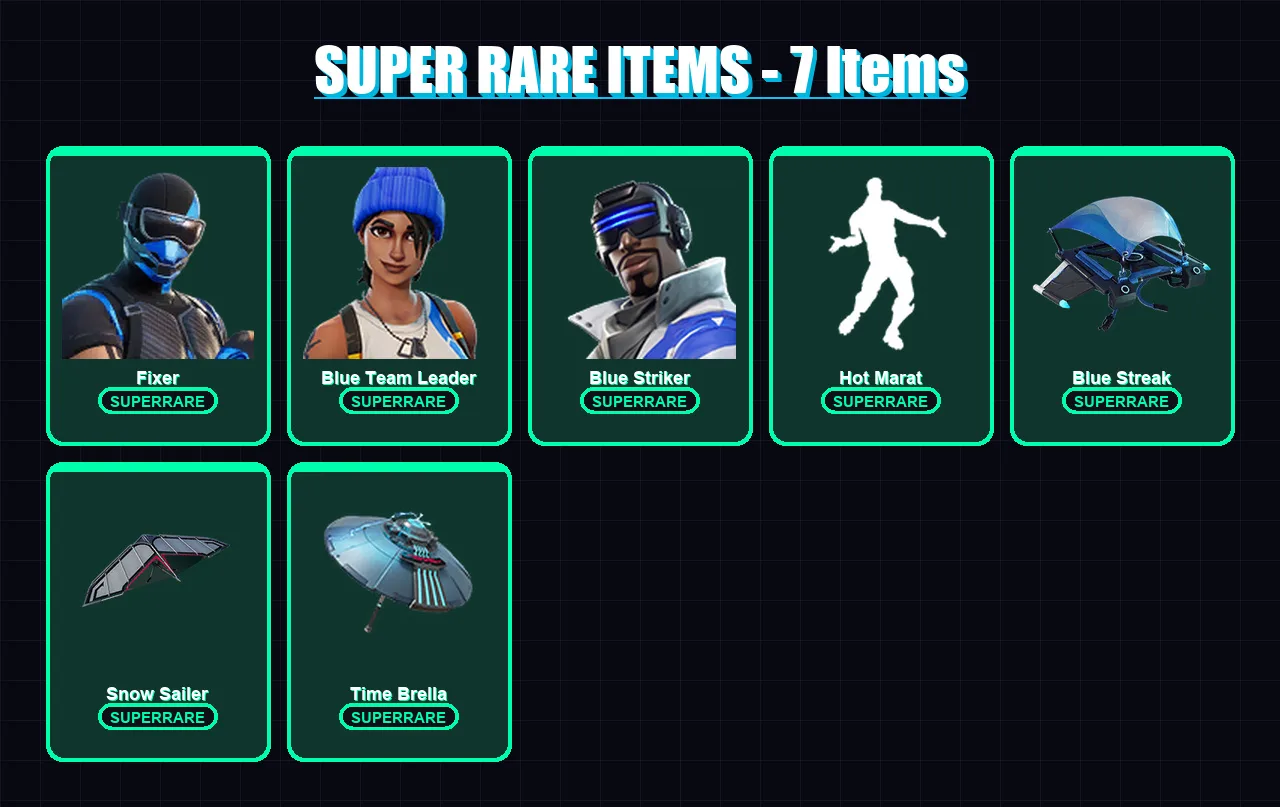 [PS4/PS5/PC] | Fixer | Blue Team Leader | Blue Striker | Lina Scorch | Sled Ready Guff | 9 skin | 13 pickaxe | 10 emote | 18 glider | Lv167