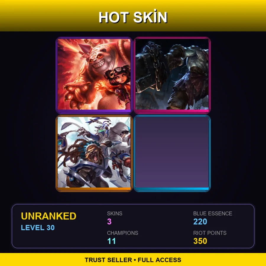 LAN | Lv30 | Unranked | 3 Skin | 11 Champ — Panda Annie