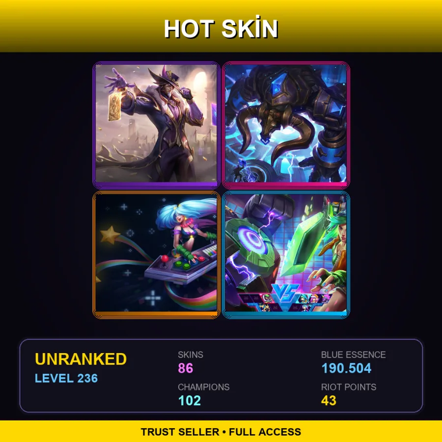 EUW | Lv236 | Unranked | 86 Skin | 102 Champ — Super Galaxy Annie