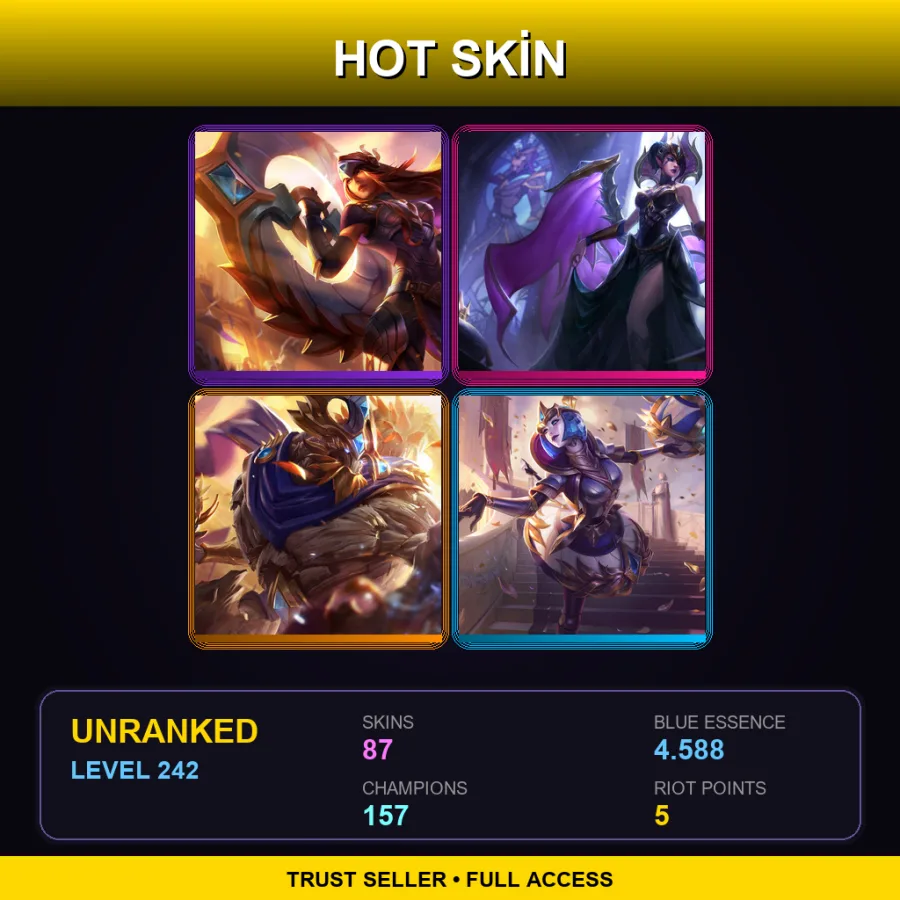 VN | Lv242 | Unranked | 87 Skin | 157 Champ