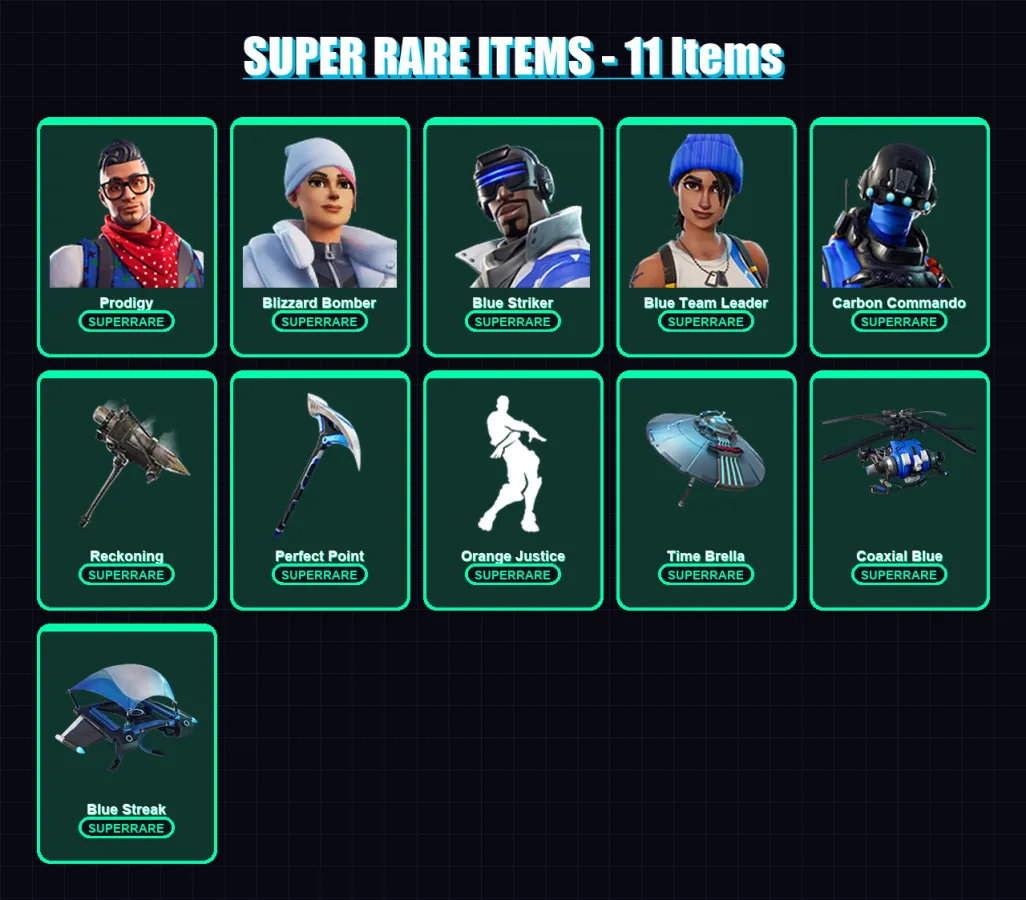 [PS4/PS5/XBOX/PC] | Prodigy | Blizzard Bomber | Blue Striker | 33 skin | Lv673