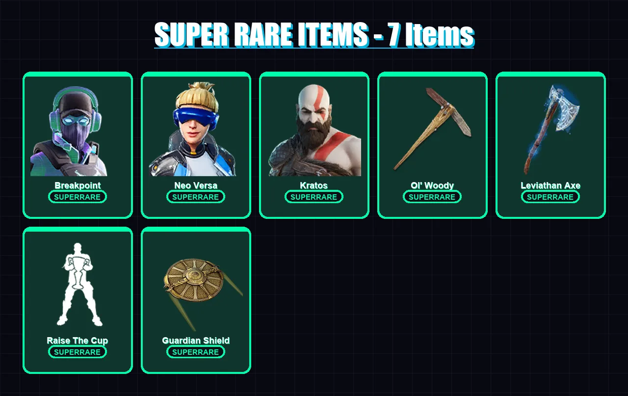 [PC/XBOX/PSN] | Breakpoint | Neo Versa | Kratos | Fade | Eternal Knight | 144 skin | 121 pickaxe | 107 emote | 79 glider | Lv1628 — Fortnite account