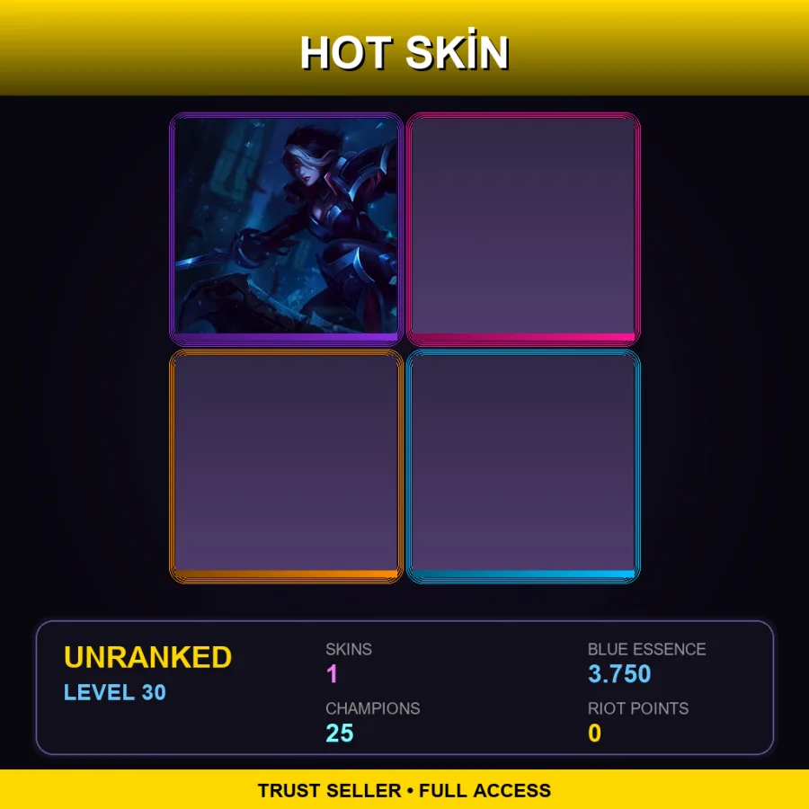 EUW | Lv30 | Unranked | 1 Skin | 25 Champ — LoL account