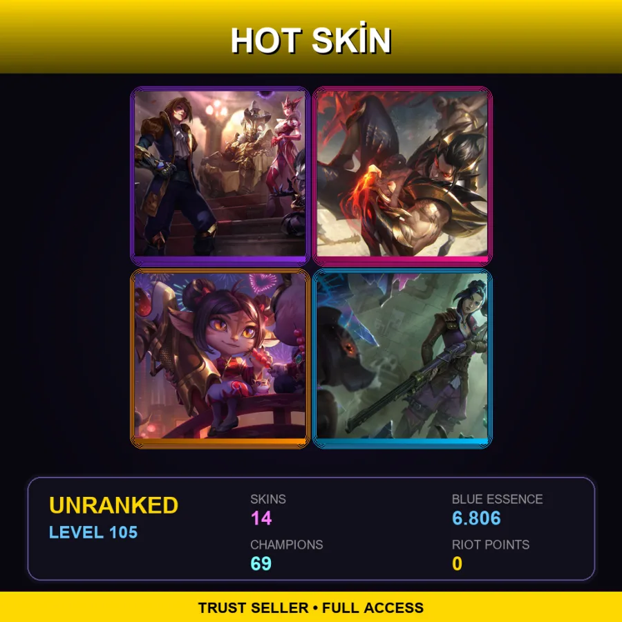 LAS | Lv105 | Unranked | 14 Skin | 69 Champ